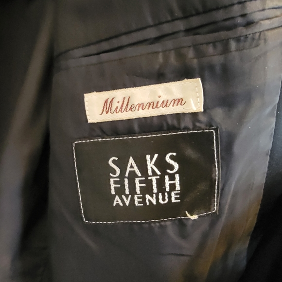 Joseph Abboud Mens 40 Reg Size Large. Black 100% Cotton texured Dinner Jacket. - Picture 5 of 5